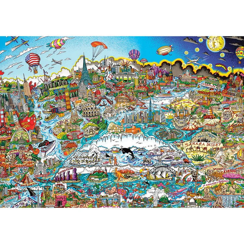 PFG What a Wonderful World, Charles Fazzino (2000pcs) (Usage/Used - PUZZLES FOR GOOD)