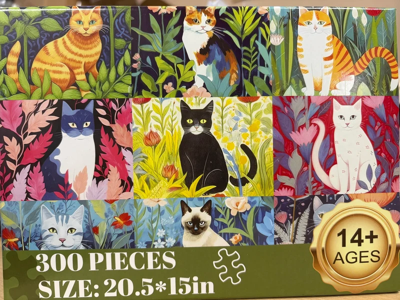 PFG Colorful Cat Collage (300pcs) (Usage/Used - PUZZLES FOR GOOD)