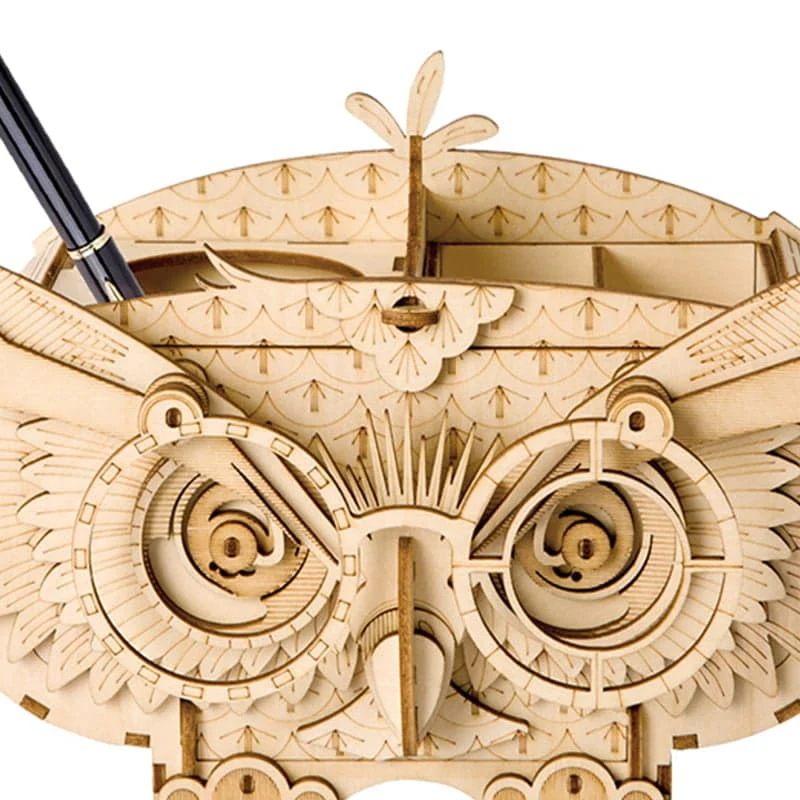 3D Owl Storage Box (Wood)