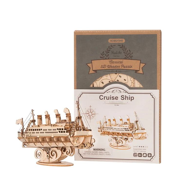 3D Cruise Ship Model (Wood)