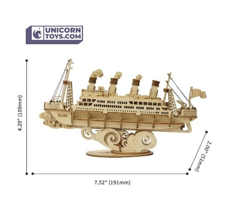 3D Cruise Ship Model (Wood)