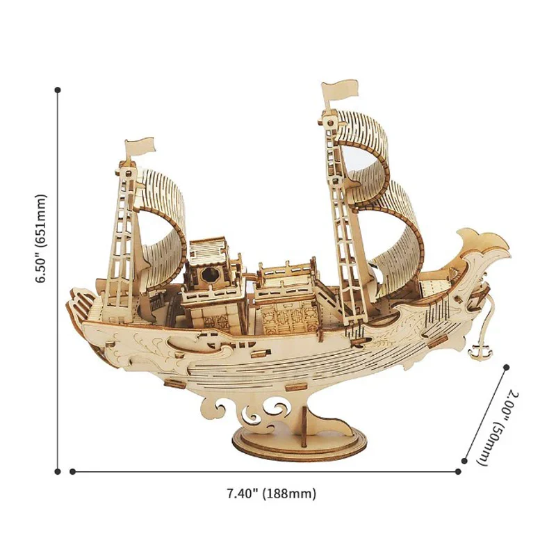 3D Japanese Diplomatic Ship Model (Wood)