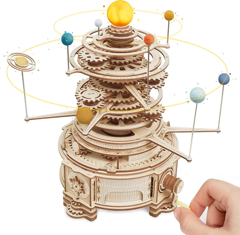 3D Mechanical Solar System - Planetary Orbits (Wood)