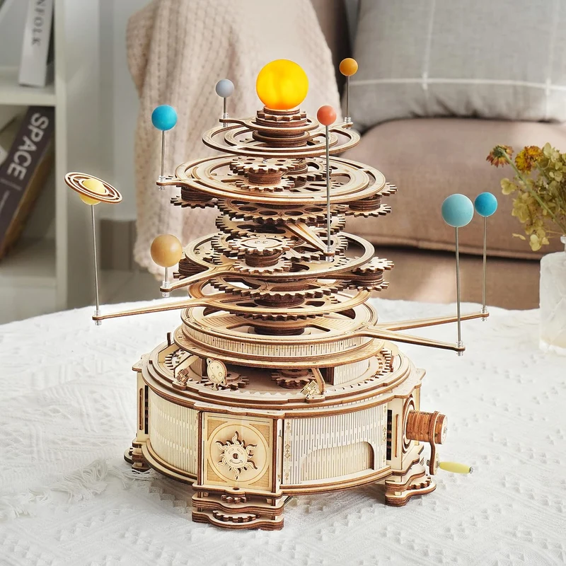 3D Mechanical Solar System - Planetary Orbits (Wood)