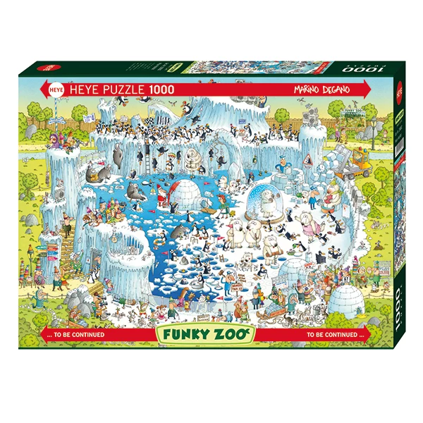 PFG Funky Zoo: Polar Habitat, Marino Degano (1000pcs) (Usage/Used - PUZZLES FOR GOOD)