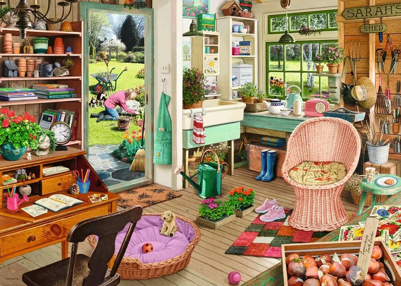 PFG Ravensburger My Haven #8 - The Garden Shed (1000pcs) (Usage/Used - PUZZLES FOR GOOD)