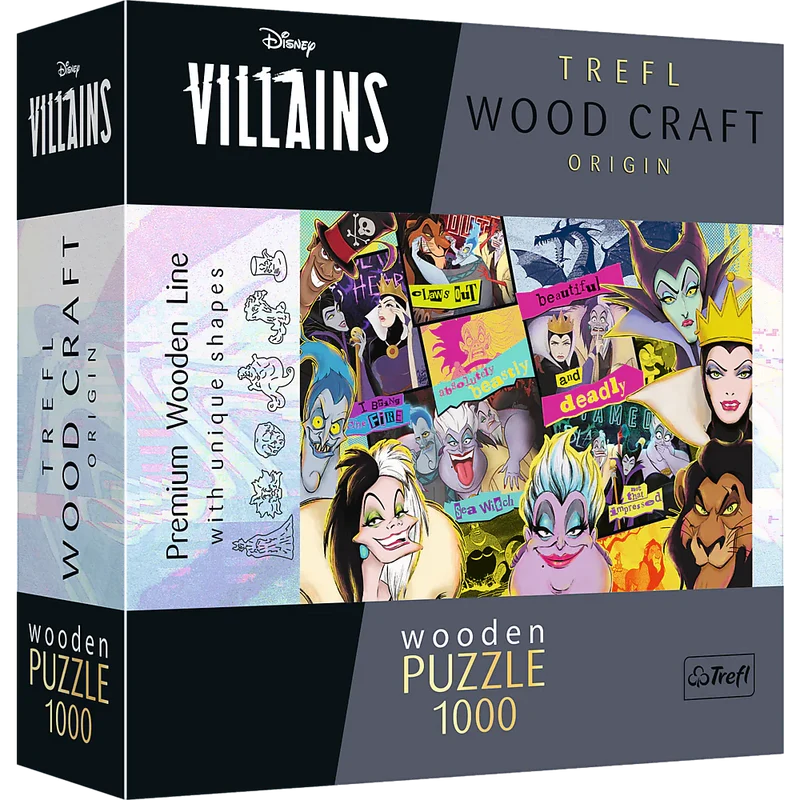 Trefl Wood Craft - Disney's Villains (1000pcs) (Wooden Jigsaw Puzzle)