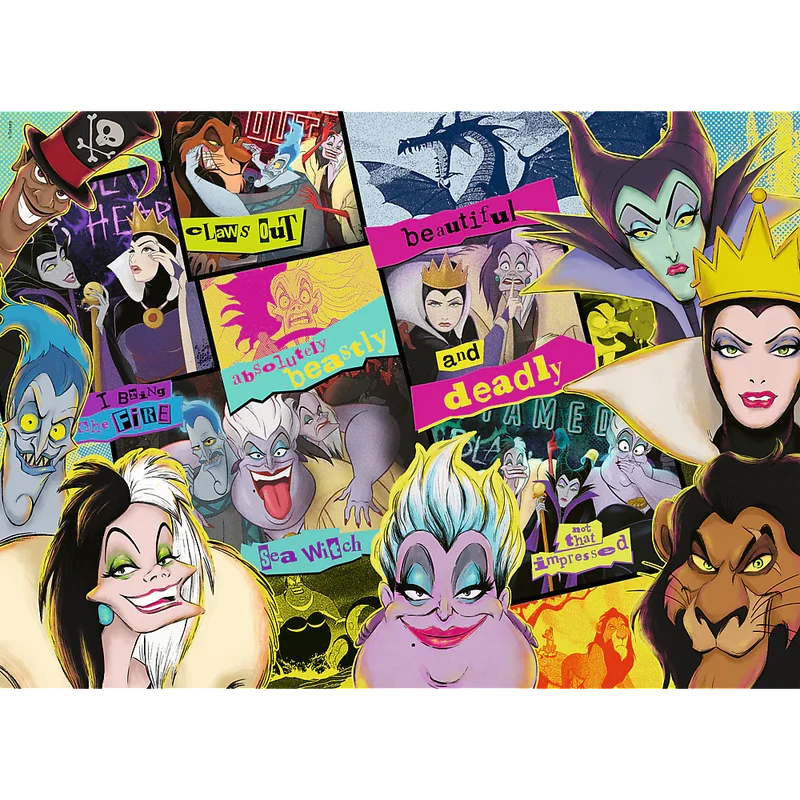 Trefl Wood Craft - Disney's Villains (1000pcs) (Wooden Jigsaw Puzzle)
