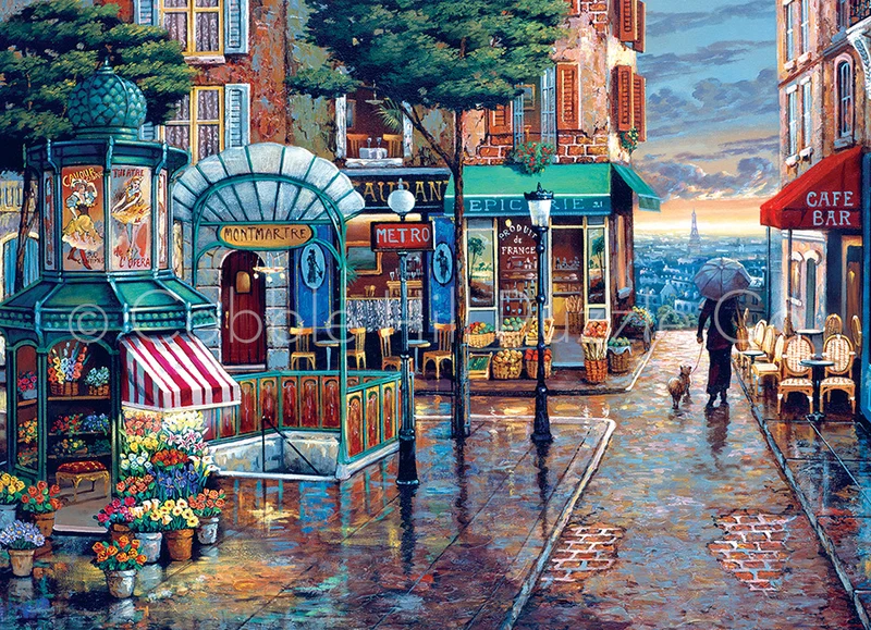 PFG Rainy Day Stroll, John O'Brien (1000pcs) (Usage/Used - PUZZLES FOR GOOD)
