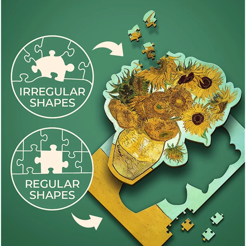 Trefl Wood Craft - Sunflowers, Vincent Van Gogh (200pcs) (Wooden Jigsaw Puzzle)
