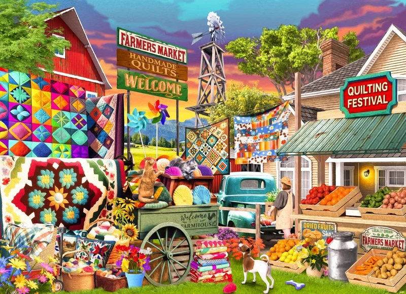 PFG Quilting Festival (1000pcs) (Usage/Used - PUZZLES FOR GOOD)