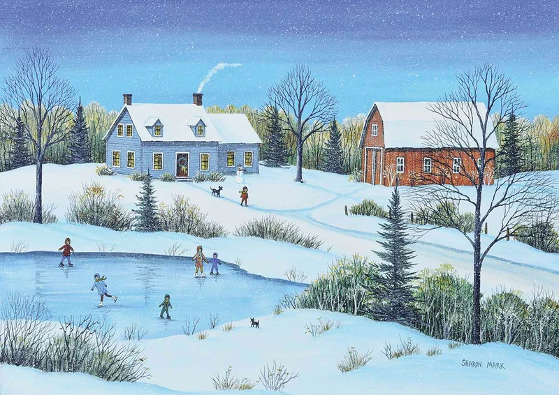PFG Snowfall at Dusk (Neige au crepuscule) (Usage/Used - PUZZLES FOR GOOD)