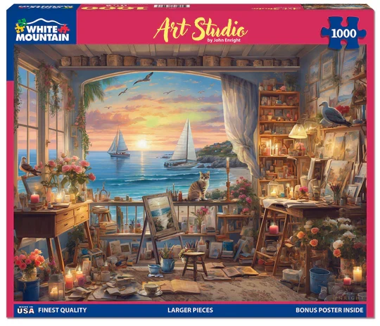 PFG Art Studio, John Enright (1000pcs) (Usage/Used - PUZZLES FOR GOOD)