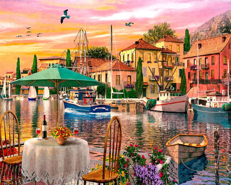 PFG Sunset Harbor, Dominic Davison (Usage/Used - PUZZLES FOR GOOD)