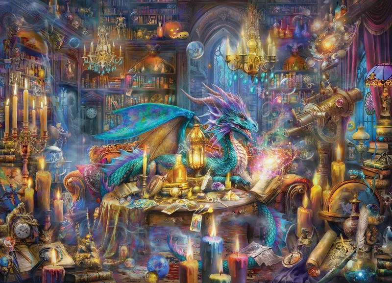 The Library Keeper, Jan Patrik Krasny (350pcs - Family Puzzle)
