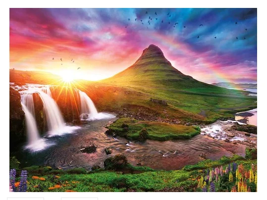 PFG Iceland Sunset (1500pcs) (Usage/Used - PUZZLES FOR GOOD)