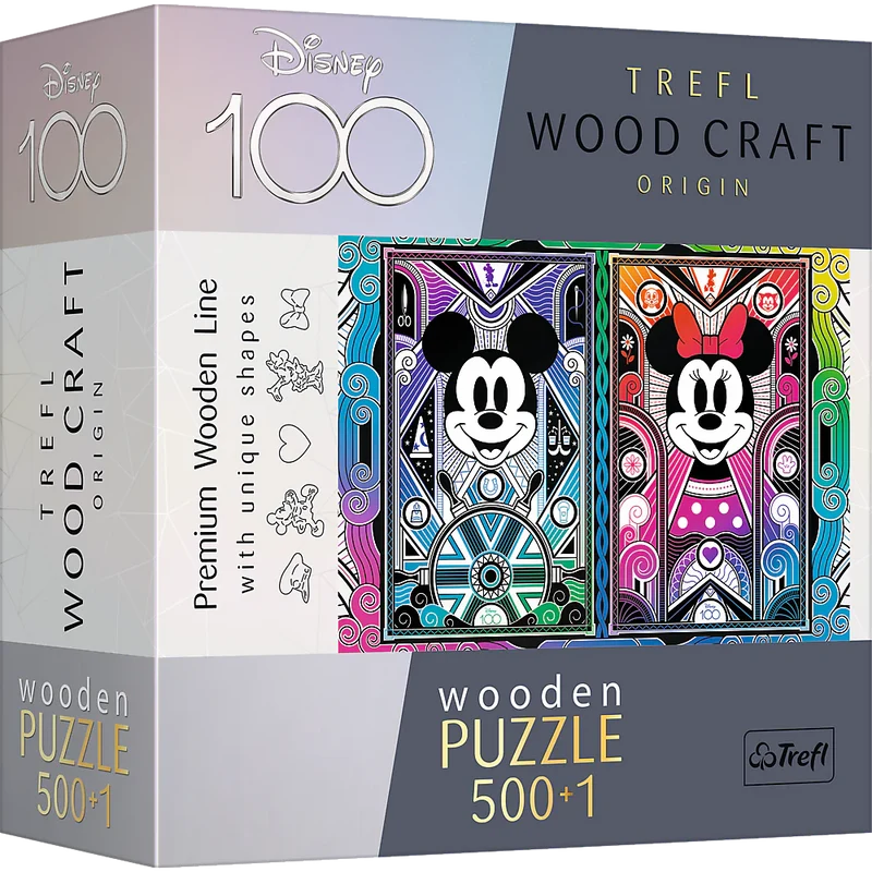 Trefl Wood Craft - Disney's Mickey & Minnie - Special Edition (501pcs) (Wooden Jigsaw Puzzle)