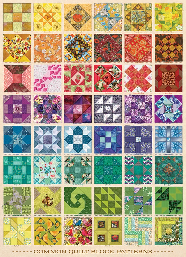 PFG Common Quilt Blocks (Usage/Used - PUZZLES FOR GOOD)