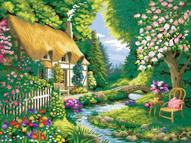 Ravensburger CreArt - River Cottage (Paint-by-number)