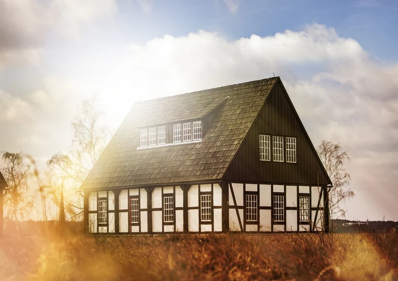 51040 Hintergründe - Bauernhaus Puzzle