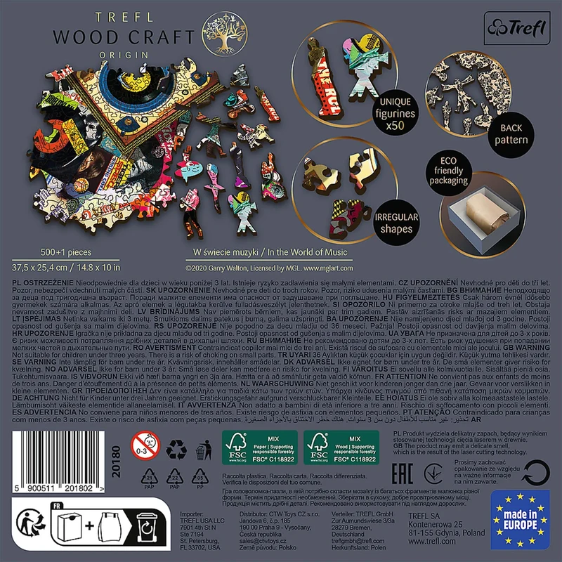 Trefl Wood Craft - In The World of Music (501pcs) (Wooden Jigsaw Puzzle)
