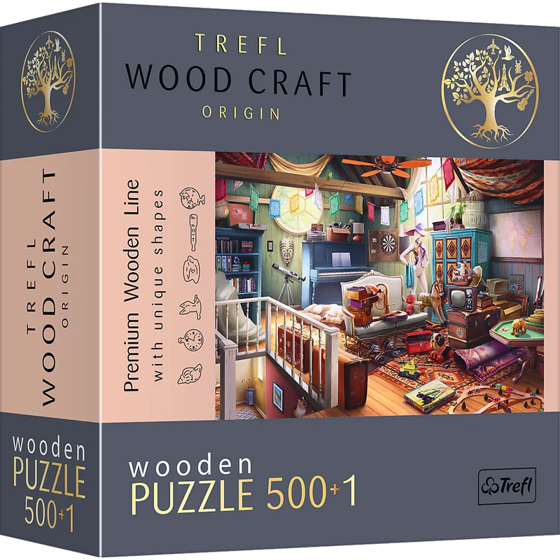 Trefl Wood Craft - Treasures in the Attic (501pcs) (Wooden Jigsaw Puzzle)