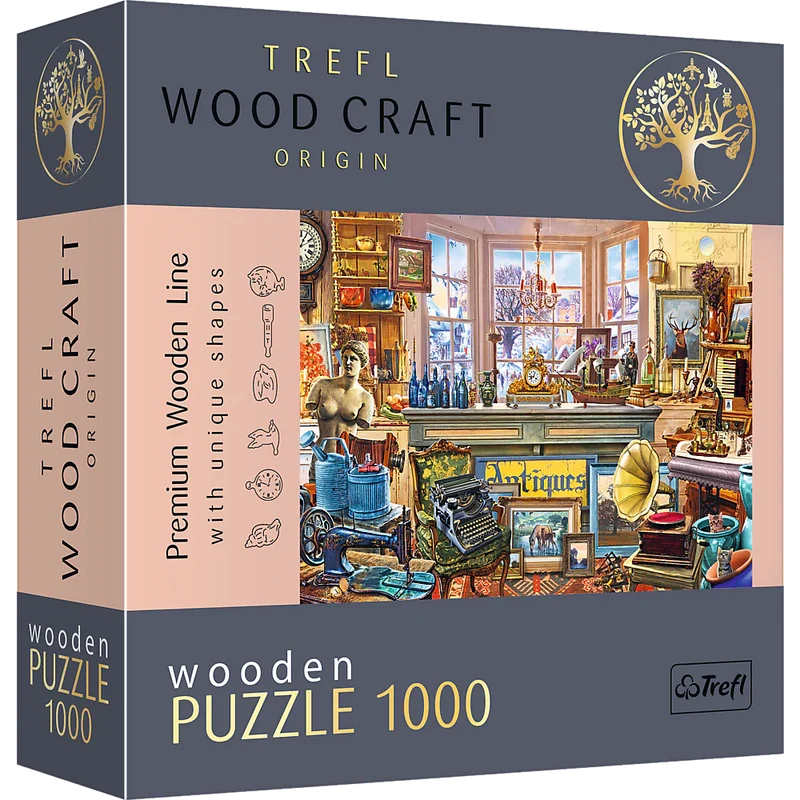 DMG Trefl Wood Craft - Antique Shop (1000pcs) (Wooden Jigsaw Puzzle) (DAMAGED BOX)