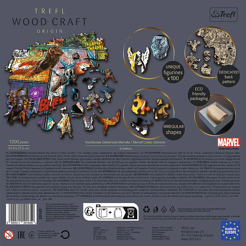 Trefl Wood Craft - Marvel Comic Universe (1000pcs) (Wooden Jigsaw Puzzle)