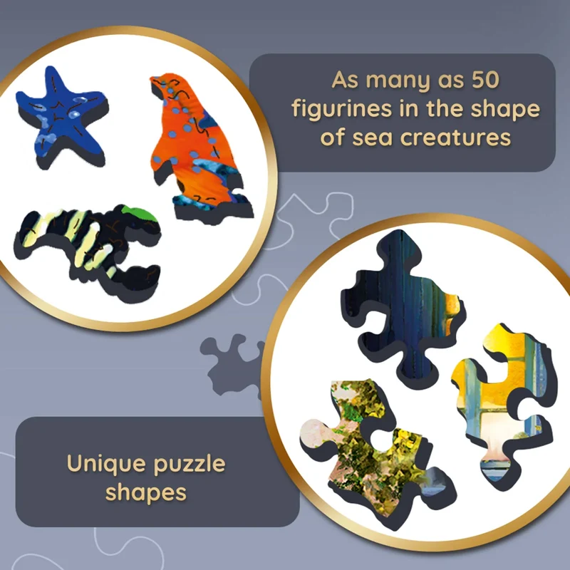 Trefl Wood Craft - Sea Life (501pcs) (Wooden Jigsaw Puzzle)