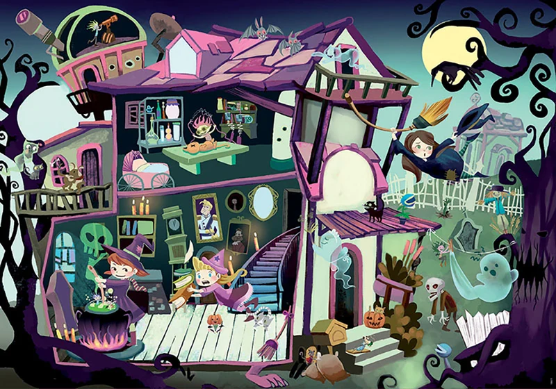 PFG Mysterious - Ghost House (100pcs) (Usage/Used - PUZZLES FOR GOOD)