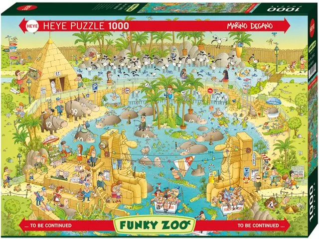 PFG Funky Zoo: Nile Habitat, Marino Degano (1000pcs) (Usage/Used - PUZZLES FOR GOOD)