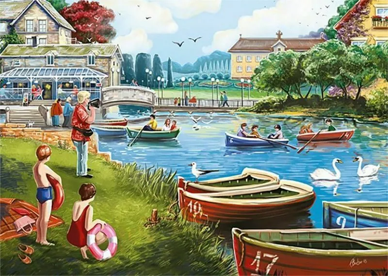 PFG The Boating Lake, Alla Badsar (1000pcs) (Usage/Used - PUZZLES FOR GOOD)