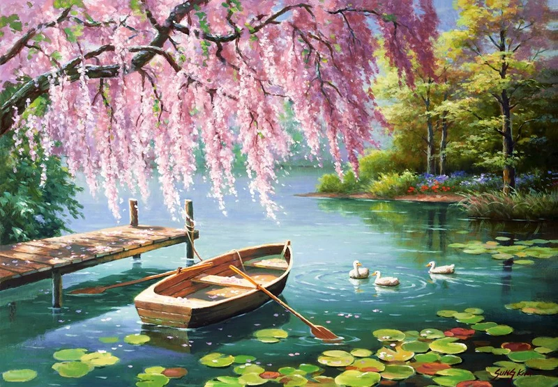PFG Willow Spring Beauty, Sung Kim (500pcs) (Usage/Used - PUZZLES FOR GOOD)