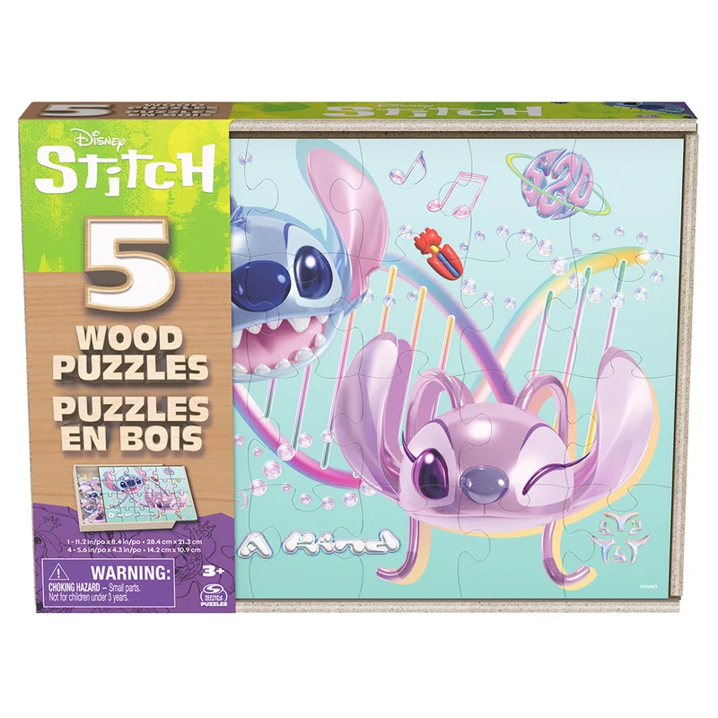 Disney Stitch 5-in-1 Wood Puzzles