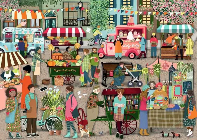 PFG Ravensburger Street Market (1000pcs) (Usage/Used - PUZZLES FOR GOOD)