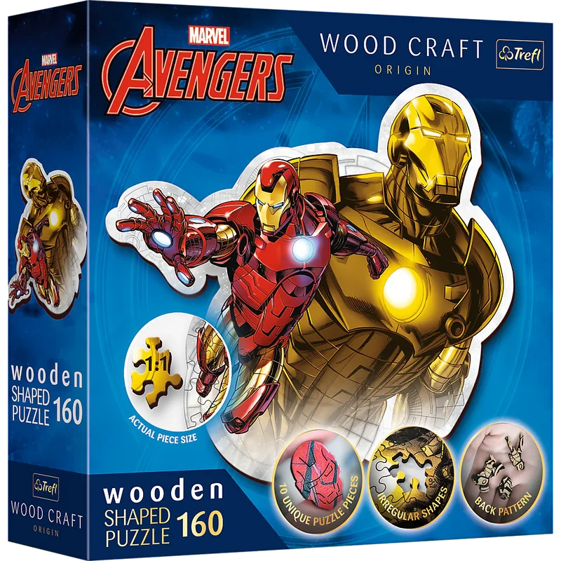 Trefl Wood Craft - Marvel - Brave Iron Man (160pcs) (Wooden Jigsaw Puzzle)