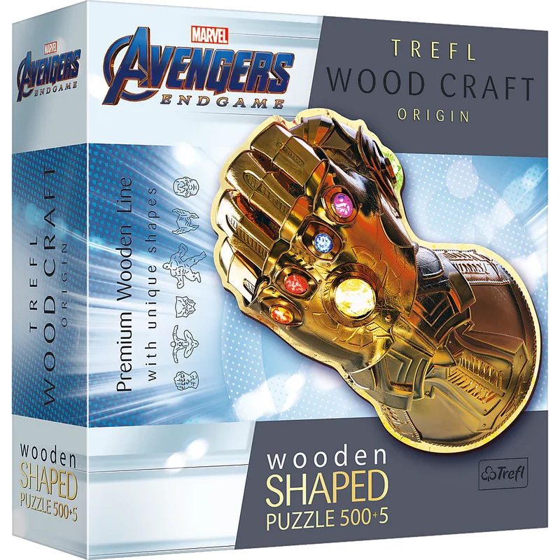 Trefl Wood Craft - Marvel Infinity Gauntlet (500+5 pcs) (Wooden Jigsaw Puzzle)
