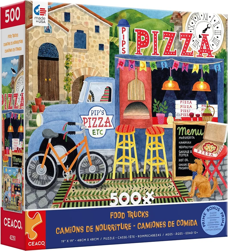 PFG Food Trucks - Pip's Pizza Truck (500pcs) (Usage/Used - PUZZLES FOR GOOD)
