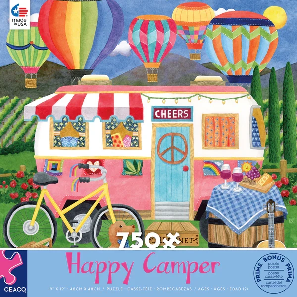 PFG Happy Camper - Wine Country Camper, Stephanie Peterson Jones (Usage/Used - PUZZLES FOR GOOD)