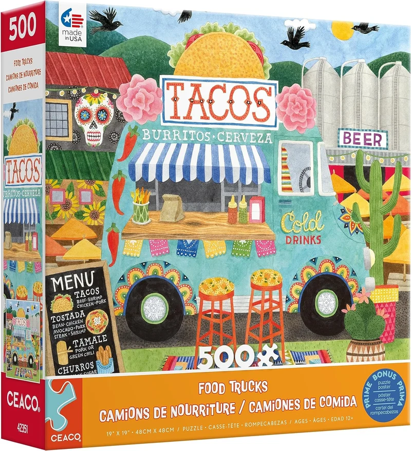 PFG Food Trucks - Taco Truck II (500pcs) (Usage/Used - PUZZLES FOR GOOD)