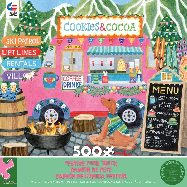 PFG Food Trucks - Festive Food Trucks 2 (500pcs) (Usage/Used - PUZZLES FOR GOOD)