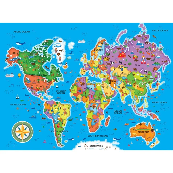World Map Puzzle (60pcs)