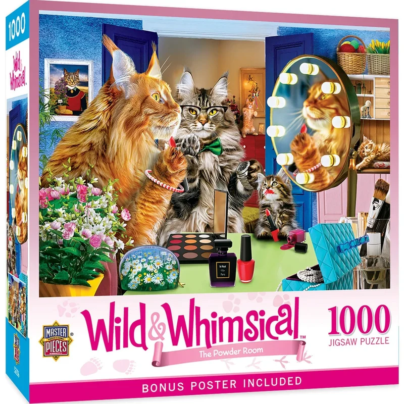 Wild & Whimsical - The Powder Room, Karen Burke (1000pcs)