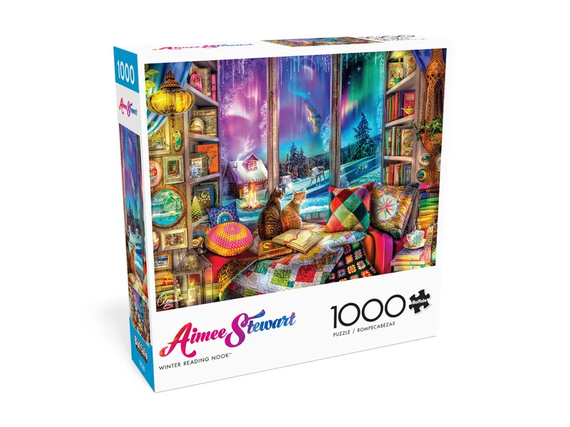 PFG Winter Reading Nook, Aimee Stewart (1000pcs) (Usage/Used - PUZZLES FOR GOOD)