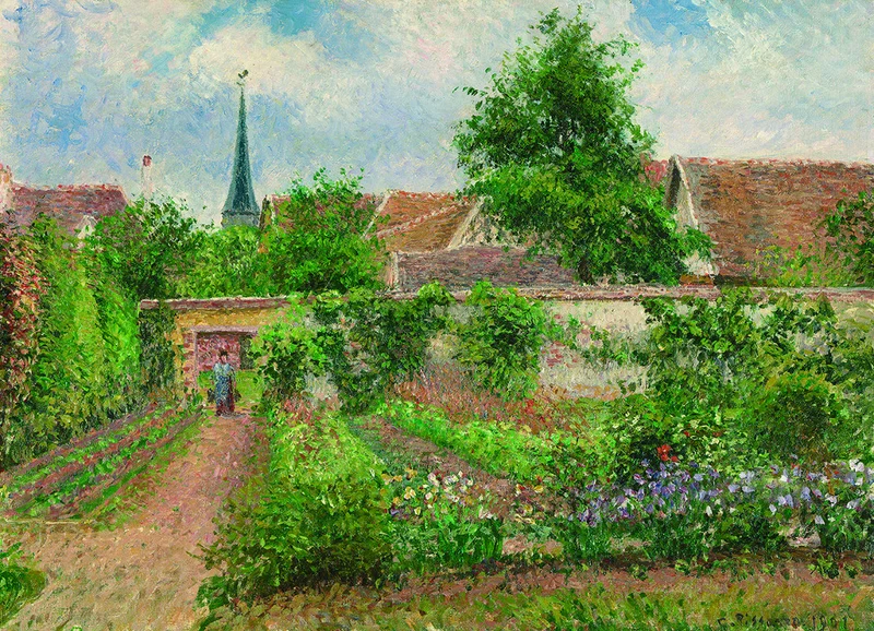 PFG Vegetable Garden Overcast Morning, Eragny - Camille Pissaro (Usage/Used - PUZZLES FOR GOOD)