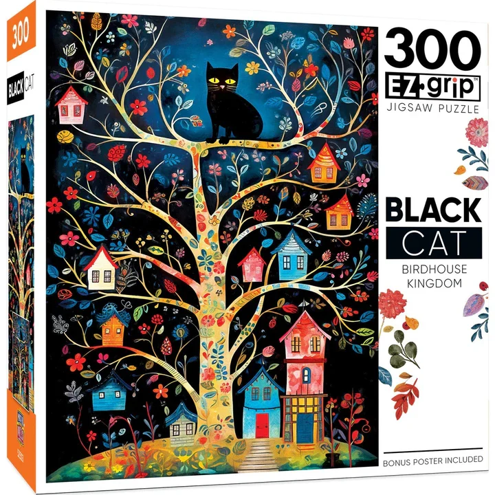 Black Cats - Birdhouse Kingdom, Peggy Collins (300pcs) (EZ Grip)