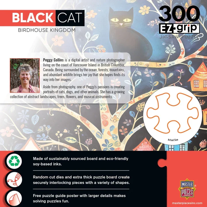 Black Cats - Birdhouse Kingdom, Peggy Collins (300pcs) (EZ Grip)