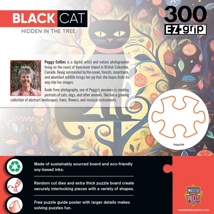 Black Cats - Hidden in the Tree, Peggy Collins (300pcs) (EZ Grip)
