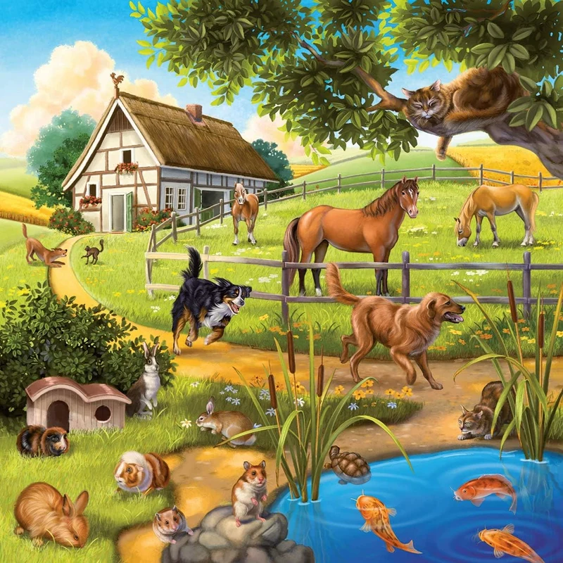 Ravensburger Forest / Zoo / Domestic Animals (3x49pcs)