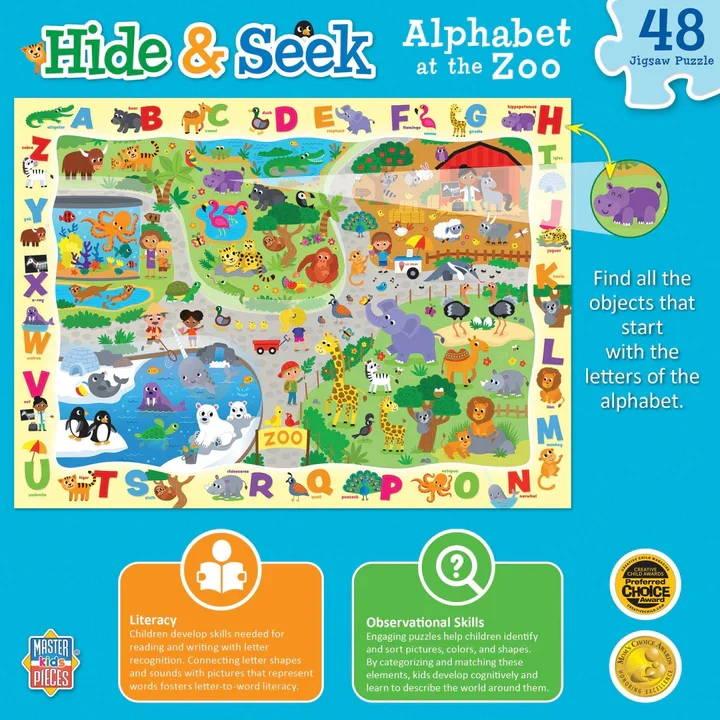 Hide & Seek - Alphabet at the Zoo (48pcs)